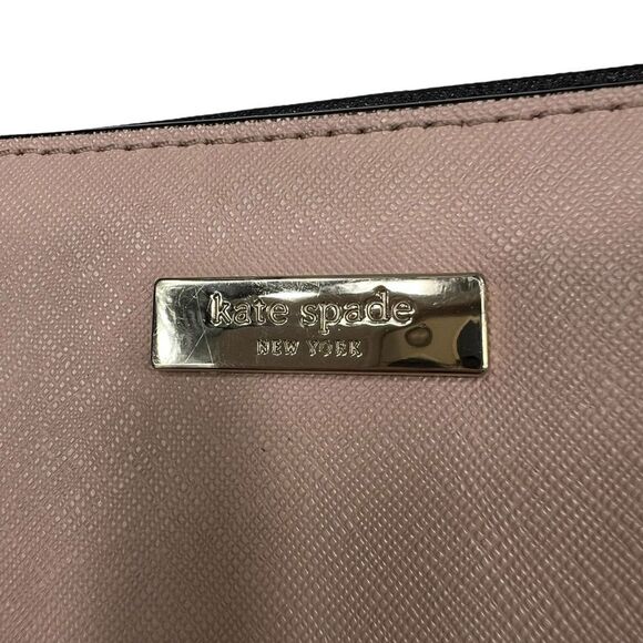 Kate Spade Laurel Way Reese Saffiano Leather Blush Pink Black Crossbody - Picture 5 of 16